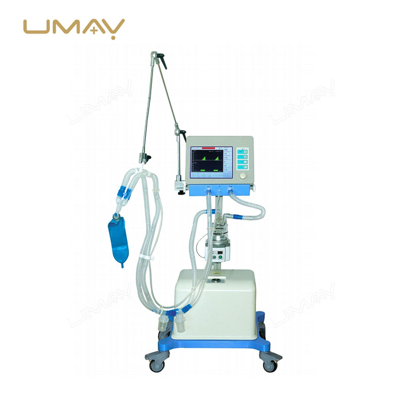 Advanced ICU Breathing Ventilator with Built in Air Compressor and Monitoring System