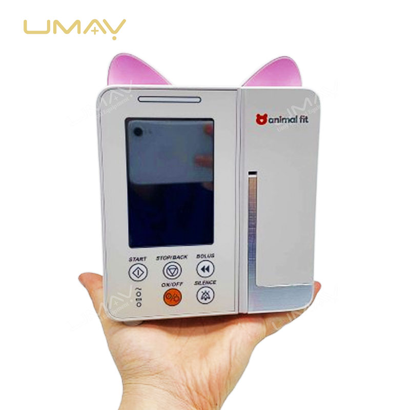 Infusion Pump with Cute Ear and Dual Control Methods for Animal Clinics