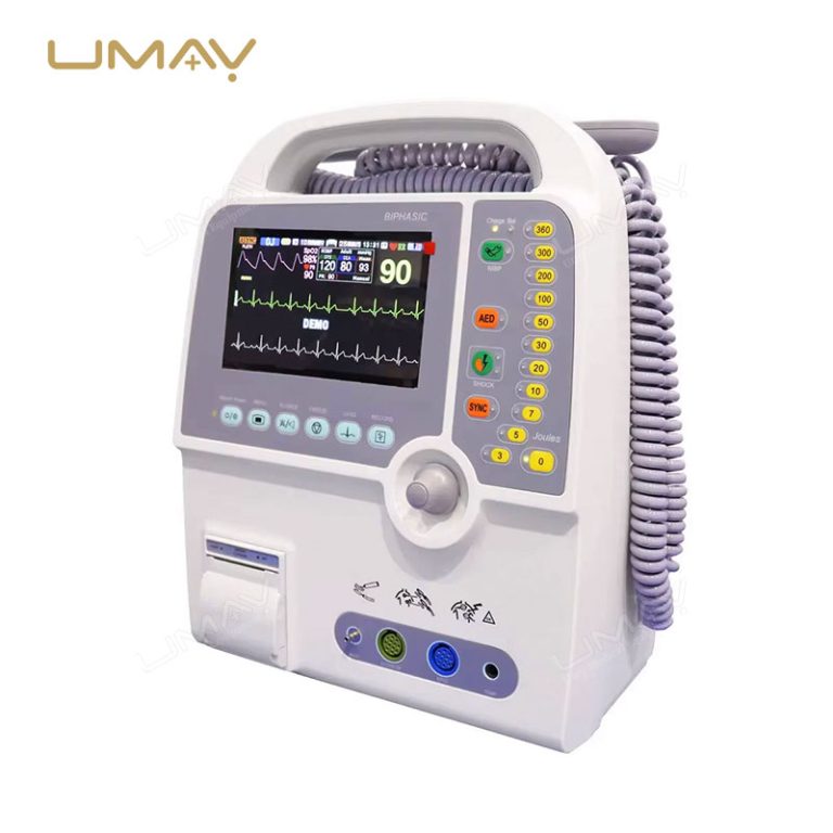 Biphasic Defibrillator Monitor with Manual Defibrillation and ECG for Medical Emergency-3