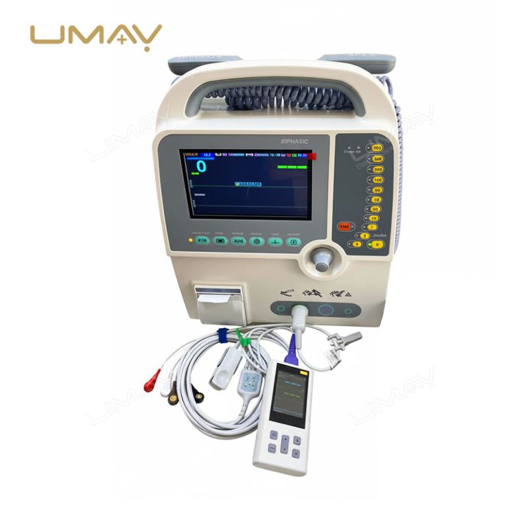 Defibrillator monitor with 7-inch display and advanced ECG capabilities-5