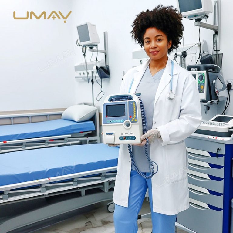 Defibrillator monitor with 7-inch display and advanced ECG capabilities-6
