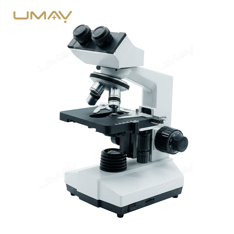 Binocular Biological Microscope With Achromatic Objectives And Adjustable Halogen Illumination