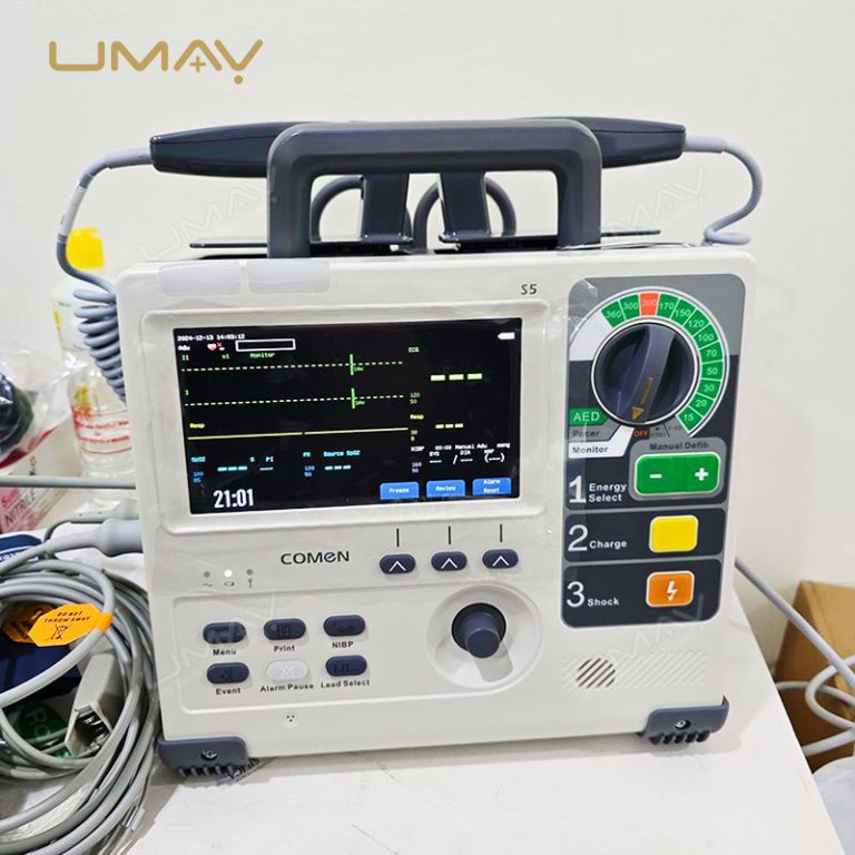 Comen S5 4-in-1 Defibrillator Monitor With AED Pacing and ECG-06