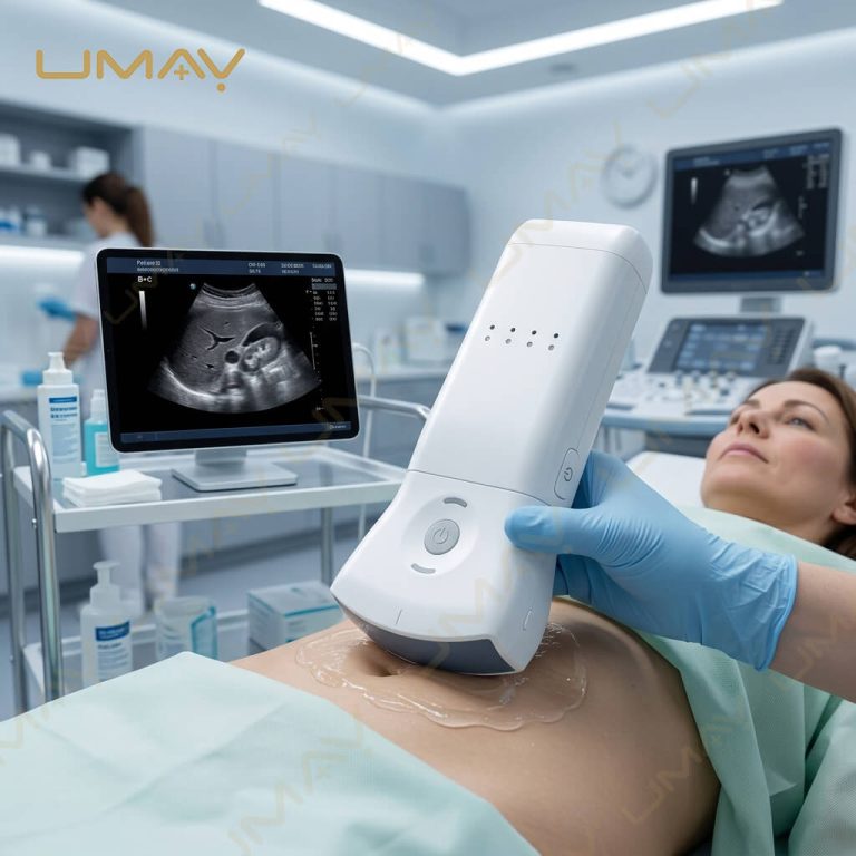 Point-of-Care Handheld Ultrasound Abdominal Examination