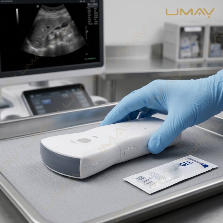 Handheld Wireless Ultrasound Probe Preparation