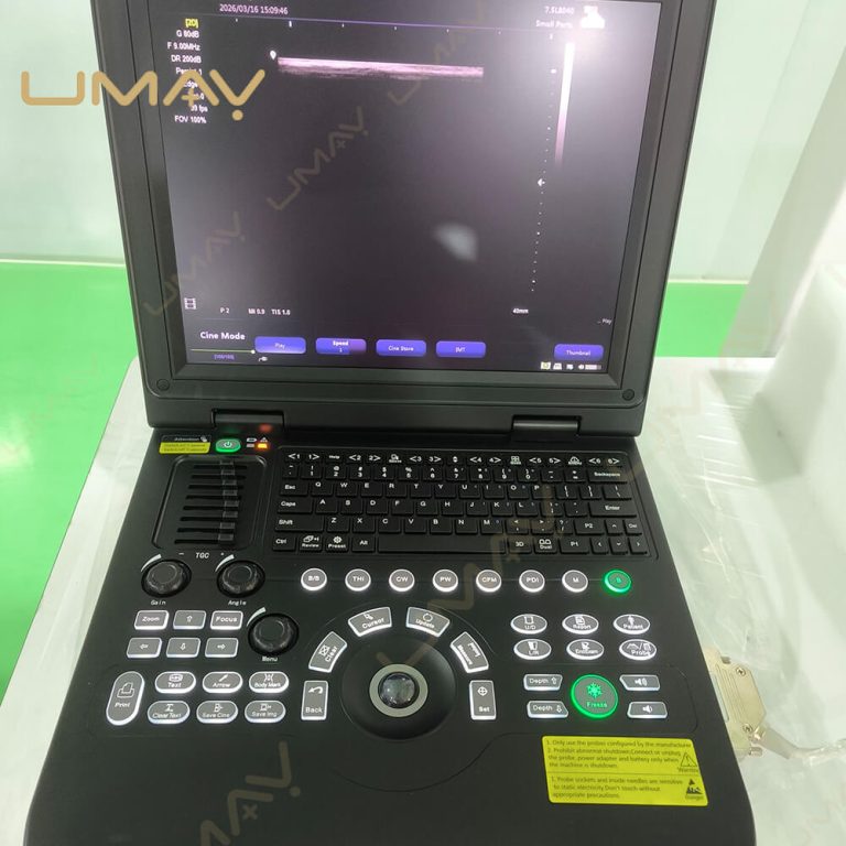 Laptop Ultrasound Console and Alphanumeric Keyboard Layout