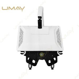 Top Down View of Folded Ultrasound Machine  Image 5: Side Profile Angle View with Spectral Doppler Scan