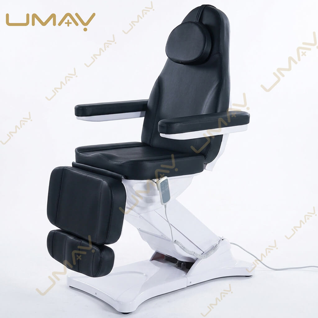 Premium Electric Medical Aesthetic Treatment Chair & Procedure Table | Multi-Motorized Clinical Examination Couch with Wired Remote Control, Adjustable Headrest, Padded Armrests, & Heavy-Duty Stability Base for Dermatology, Medspas, & Minor Surgery