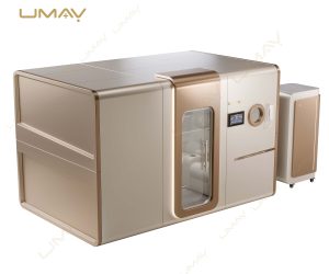 Multi Person Luxury Hyperbaric Chamber Dark Grey Gold
