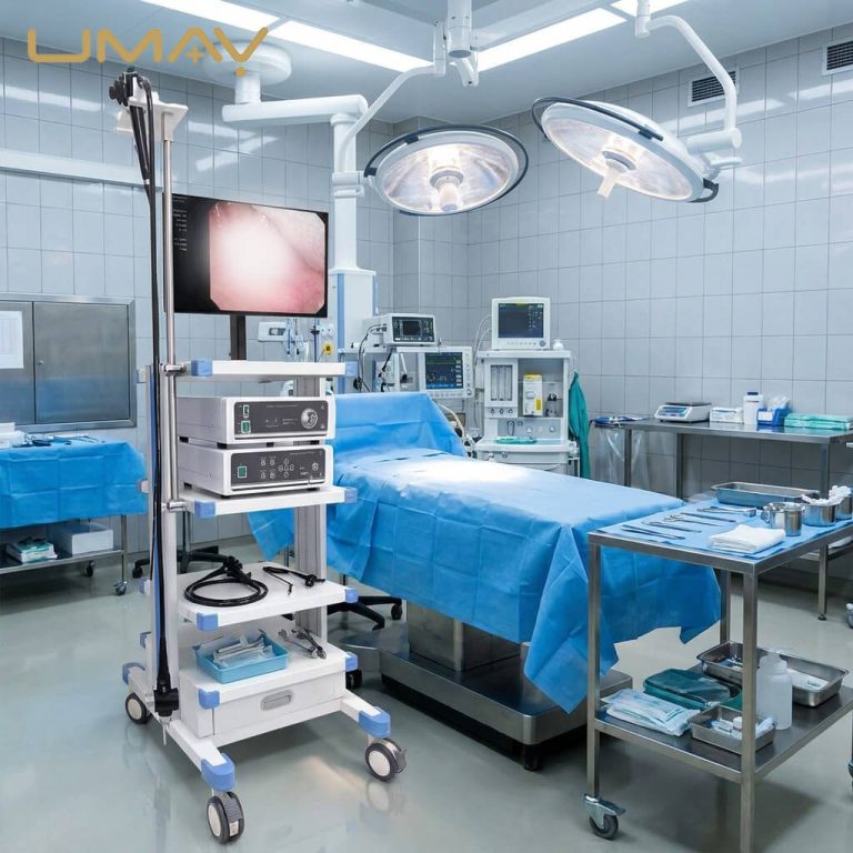 Hospital Endoscopy Tower Equipment Setup