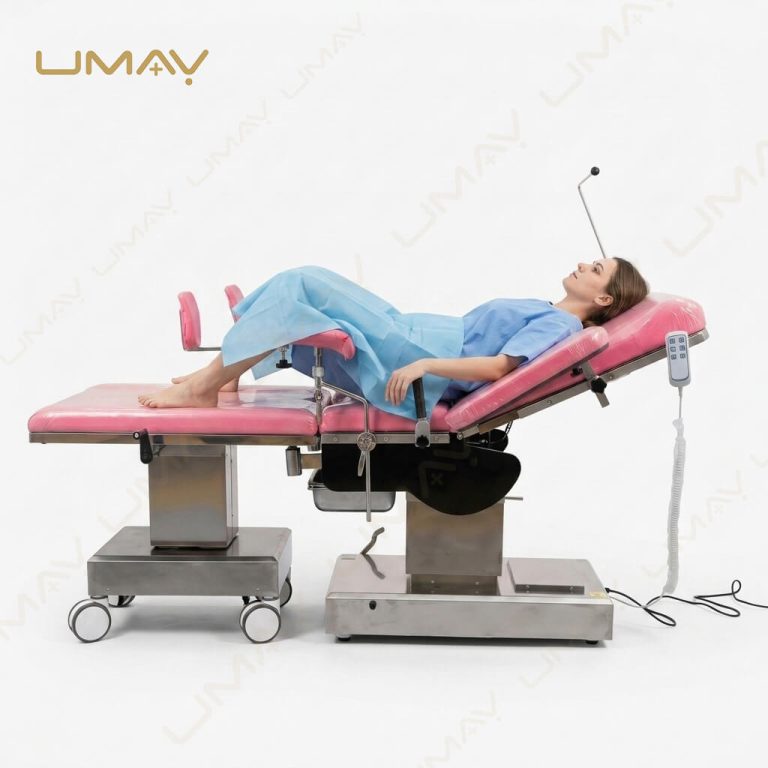 Electric Obstetric Delivery Bed Patient Demonstration