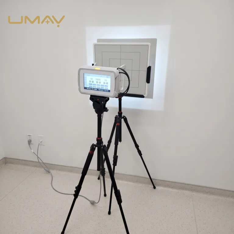 Tripod-Mounted Portable X-Ray Examination Setup