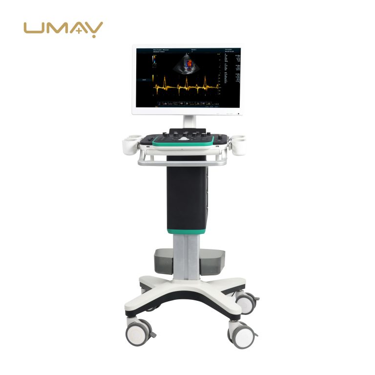 mobile color doppler ultrasound machine with monitor.