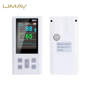 Handheld Pulse Oximeter Front and Rear View